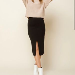 Free People, Skyline Midi Skirt, Size Small, Black, Never Worn